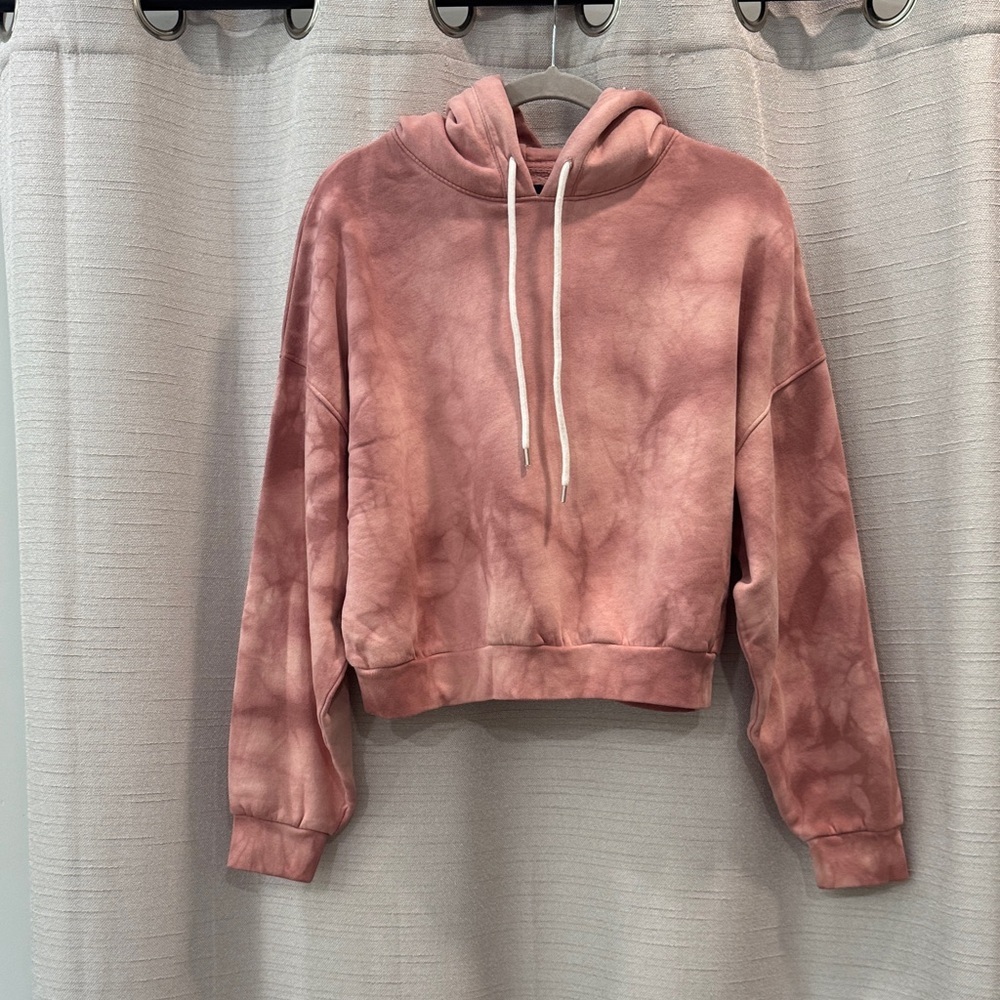 NWT GAP Tie-Dye Fleece Soft Hoodie Sweatshirt Pink Size XS